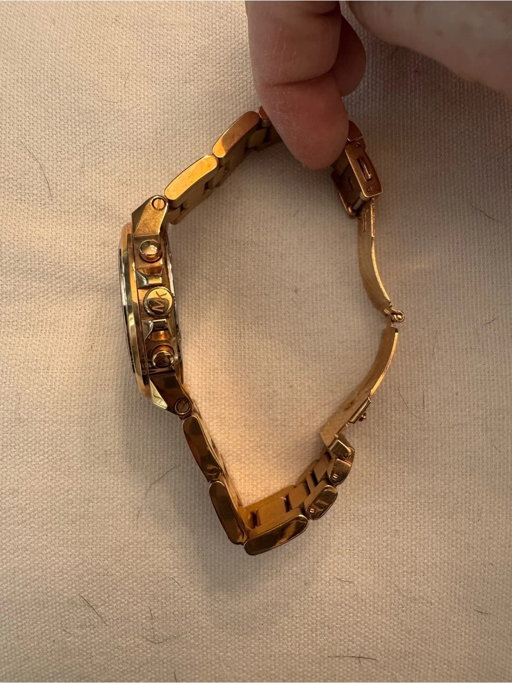 Michael Kors Gold-Tone Women’s Chronograph Watch with Rose Gold Dial